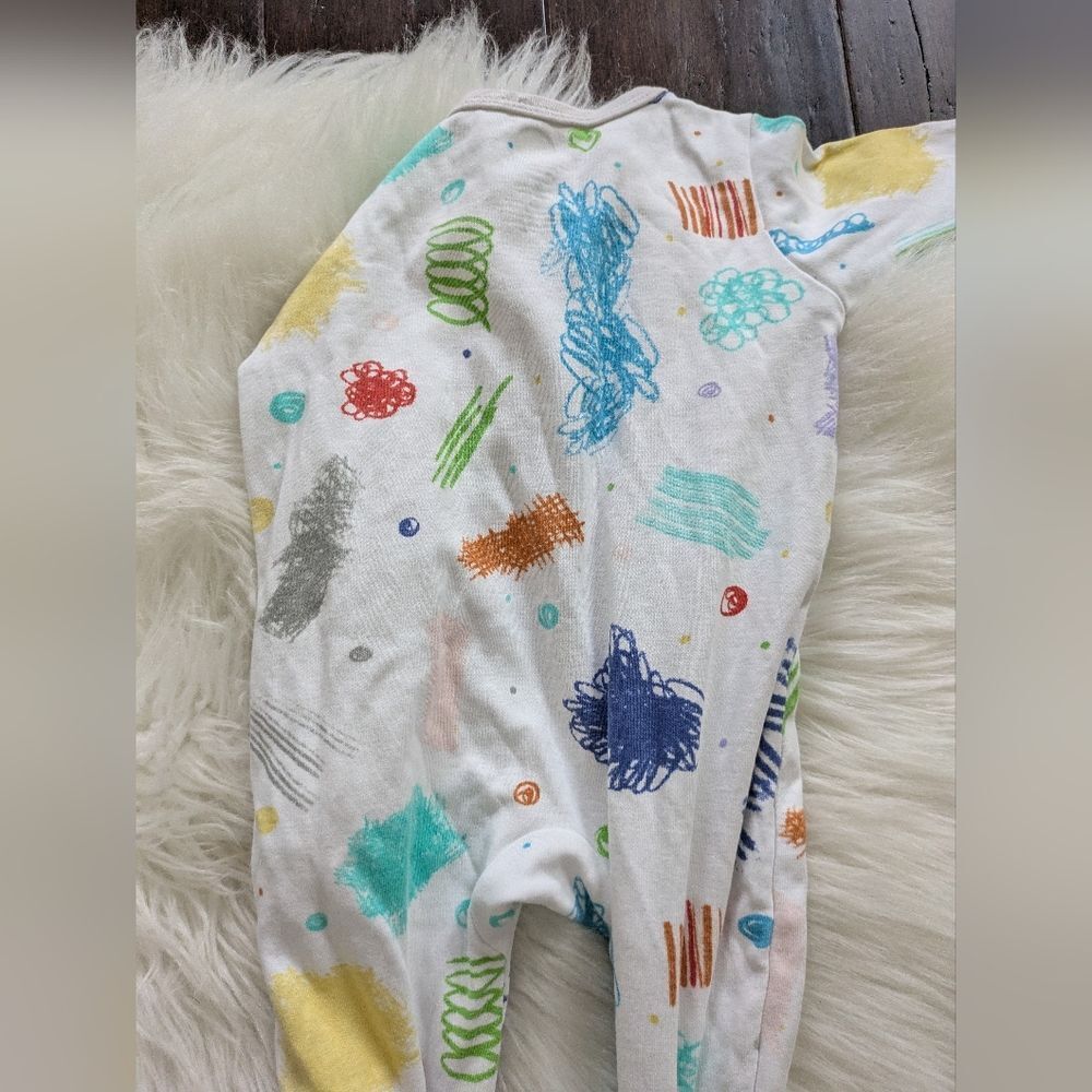 Nested Bean Zen Sleep Footie Multicolor One Piece Sleeper 3-6 Months S Small - Picture 4 of 4